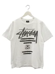 ステューシー STUSSY World tour Tee ワールドツアー Tシャツ ロゴ プリント S 白 ホワイト 半袖 カットソー トップス ☆AA★