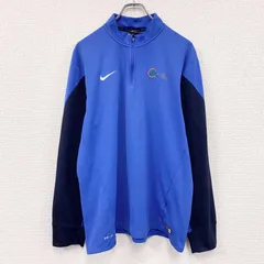 古着 used　NIKE　ナイキ　DRI‐FIT　ハーフジップトラックジャケット/ジャージ　青　ブルー　Lサイズ