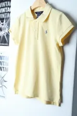 W(L) ポロラルフローレン 半袖 ポロシャツ キッズ イエロー ポニー -178C2