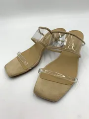 Le Talon ルタロン CLEAR HEEL SANDALS 4CM クリアヒール サンダル sizeL/ベージュ ■◆ レディース