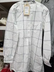 GUUE 白 チェック シャツ