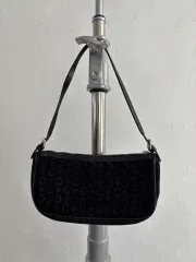 Celine セリーヌ ヴィンテージ ブラック スウェード マカダム バッグ