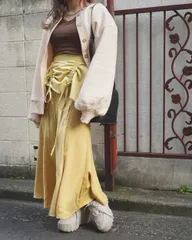 Ribbon String Mermaid Long Skirt (yellow)のサムネイル