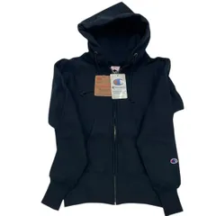 未使用品 S Champion チャンピオン C5-U102 REVERSE WEAVE リバースウィーブ 赤単色タグ ジップパーカー blackのサムネイル