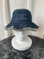 美品✨セリーヌ CELINE トリオンフ デニム バケットハット M - メルカリ