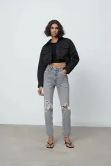 ザラ キルティング裏地 ショートアウター