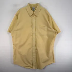 古着 ブルックスブラザーズ Brooks Brothers 半袖シャツ 胸ポケ 1818 REGENT L  イエロー系 チェック メンズ
