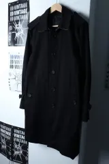 (XL-2XL) スタイルオム コートジャケット トレンチ ブラック アメカジ-1752A