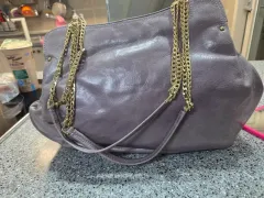チェーンショルダーバッグ PURPLE パープル バッグ 랑카스터マンドゥバッグ ギャザーバッグ