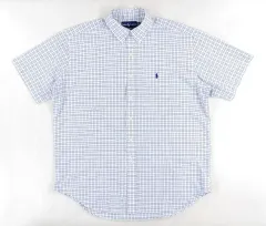 ポロラルフローレン ブレイク オーバーサイズ 半袖 チェックシャツ L