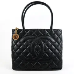 【超美品】CHANEL シャネル キャビアスキン マトラッセ 復刻トートバッグ ブラック ブランド鞄【UI1】のサムネイル