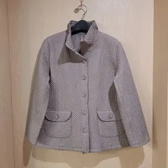 キルティング レディース ジャケット チャコール グレー サイズ55