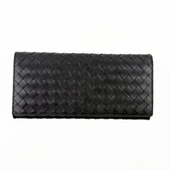 Bottega Veneta ボッテガヴェネタ イントレチャート 長財布 ブラック レザー ヴィンテージ レディース【中古】