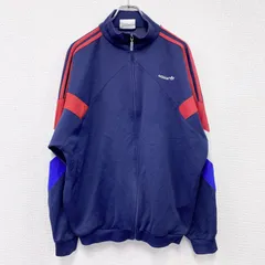古着 used　80s～　adidas　アディダス　トラックジャケット/ジャージ　トレフォイルロゴ　ヴィンテージ　紺　ネイビー　【値引き交渉OK！】
