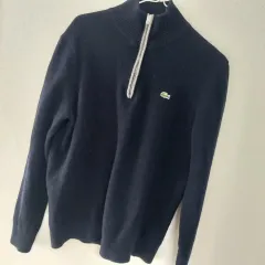 ラコステ ネイビー ハーフジップアップ ニット