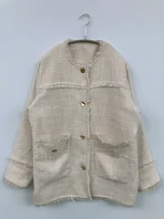 clair クレール ノーカラージャケット F アイボリー