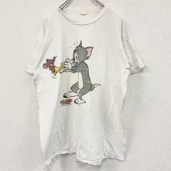 古着 used　90s　TOM and JERRY　トムとジェリー　半袖Tシャツ　ユーロヴィンテージ　白　ホワイト