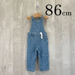 ap10504-2 OBAiBi オバイビ BABY ベビー オーバーオール 80 23M 86cm ブルー 青 デニム 前ボタン 股ボタン リボン 23ヶ月 OBAÏBIのサムネイル