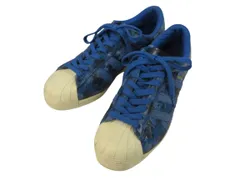 アディダス adidas スーパースター SUPER STAR 80v UNDFTD BAPE アンディフィーテッド ベイプ スニーカー ブルー 青 総柄 カモ 27cm 靴 シューズ