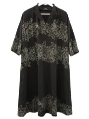 シセンドウ 詩仙堂 HITOSHI TAMURA  TOMO COLLECTION シアーガーデン スキッパーシャツ ワンピース 黒 ブラック SEER GARDEN トモコレクション