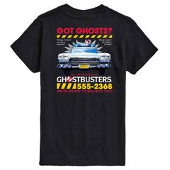 アニメキャラクター メンズ トップス Tシャツ グラフィック Licensed Character Mens Ghostbusters Got Ghosts Ad Graphic Tee Black ブラック