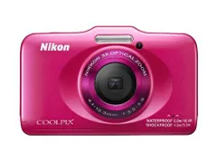 【中古】Nikon デジタルカメラ COOLPIX S31 防水5m 耐衝撃1.2m ピンク S31PKのサムネイル