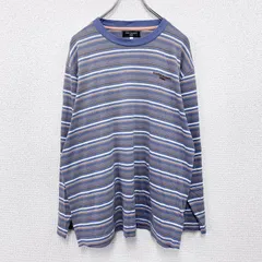古着 used　KANSAI YAMAMOTO HOMME　カンサイヤマモトオム　長袖Tシャツ/ロンT　ボーダー　ブルー　Lサイズのサムネイル