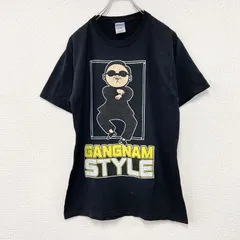 古着 used　JERZEES　半袖アーティストTシャツ　Gangnam Style　江南スタイル　PSY　黒　ブラック　Mサイズ