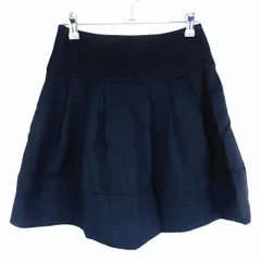 クローラ crolla スカート フレア ミニ バックファスナー 無地 36 紺 ネイビー ボトムス /T2のサムネイル