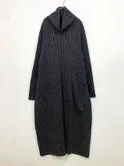 antiqua アンティカ オーバーサイズ ハイネック リブニットロング ワンピース sizeF/グレー ◇■ レディース