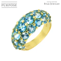 スタージュエリー Star Jewelry 11号 リング ブルートパーズ K18 YG イエローゴールド 750 指輪 Ring 90315542