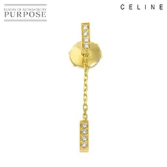 セリーヌ CELINE ラインダブル ダイヤ ピアス K18 YG イエローゴールド 750 片方のみ 片耳 Earring Pierced【証明書付き】 90316780のサムネイル