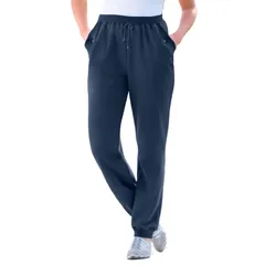 ウーマン ウィズイン レディース ボトムス カジュアルパンツ プラスサイズ トール フリース Woman Within Womens Plusize Tall Better Fleece Jogger Sweatpant Navy ネイビー