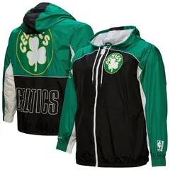 ミッチェルネス メンズ アウター ジャケット・ブルゾン Mens Mitchell Ness Black Boston Celtics Hardwood Classics Big Shot Premiのサムネイル