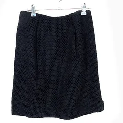 ボールジー BALLSEY トゥモローランド スカート フレア ミニ コットン 絹混 シルク混 総柄 38 紺 ネイビー ボトムス /T2のサムネイル
