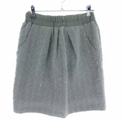 プロポーション ボディドレッシング PROPORTION BODY DRESSING スカート 台形 ひざ丈 タック 薄手 総柄 F グレー ボトムス /T2