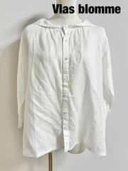 Vlas Blommeヴラスブラム リネン100%パーカー フーディカーディガン 