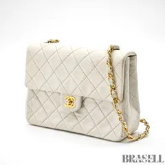 CHANEL ミニマトラッセ バッグ トートバッグ チェーンショルダー 大容量 キャンバス ホワイト 白 レディース