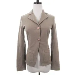 エレーノ errenno ジャケット テーラード 長袖 シングル 2B 薄手 コットン 無地 38 茶 ブラウン アウター