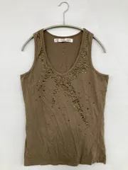 ZARA BASIC ザラベーシック タンクトップ L ブラウン