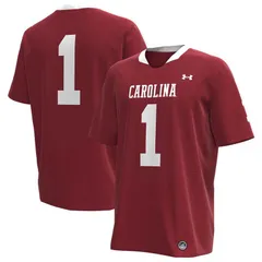 アンダーアーマー メンズ トップス Tシャツ ジャージー Mens Under Armour 1 Garnet South Carolina Gamecocks Throwback Replica Jersey Scred レッド