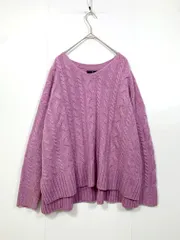 URBAN RESEARCH DOORS アーバンリサーチドアーズ ハミルトン アラン ニット セーター sizeM/紫 ◇■ レディース