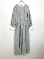 natural couture ナチュラルクチュール パール釦シャツ ワンピース sizeF/グレー  ■■ レディース