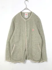 DANTON ダントン ノーカラー カーディガン フリース カラーレス ジャケット size36/グレー ■■◎レディース