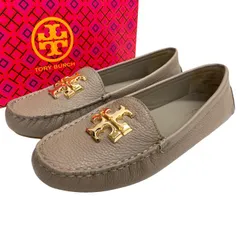 未使用/TORYBURCH/トリーバーチ/ドライビングシューズ/サイズUS6.5/グレージュ/ブラウン系/レディース/FB4287のサムネイル
