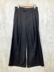 seyto セイト Baggy flare tack pants センタープレス バギーフレアタック スラックス パンツ size1/黒 ■■レディース