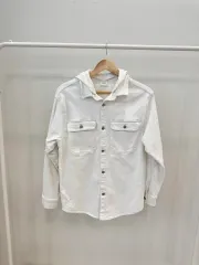 ZARA ザラ 白 デニム フード ジャケット