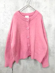 sara&cake サラアンドケイク ニット ボタン クールネック カーディガン ピンク  ■■ レディース