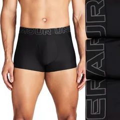 アンダーアーマー メンズ アンダーウェア ボクサーパンツ Mens Under Armour 3pack Performance Tech 3in Boxer Briefs Black ブラックのサムネイル