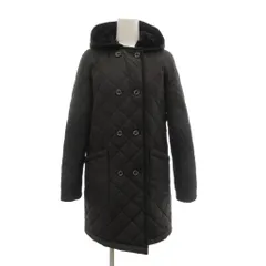 トラディショナルウェザーウェア Traditional Weatherwear ピーコート Pコート 36 キルティング 裏起毛 黒 ブラック /AE